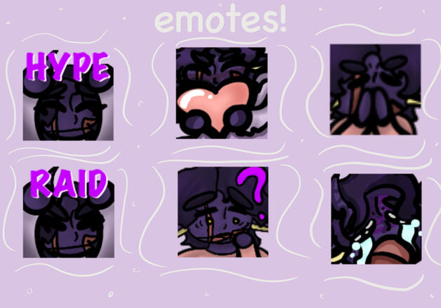 sheet of emotes for my twitch channel
