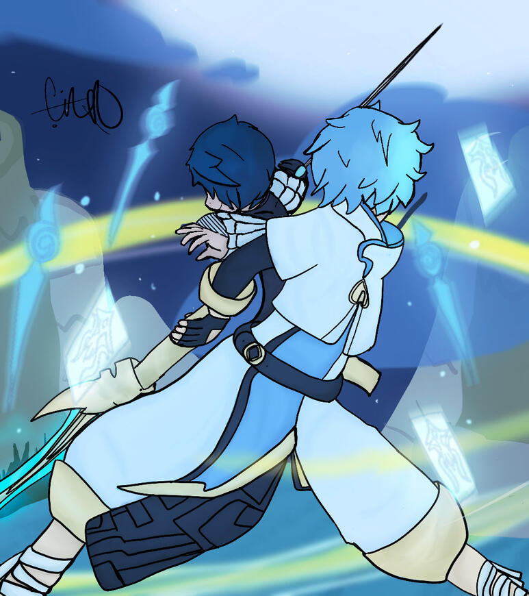 genshin impact characters xingqiu and chongyun